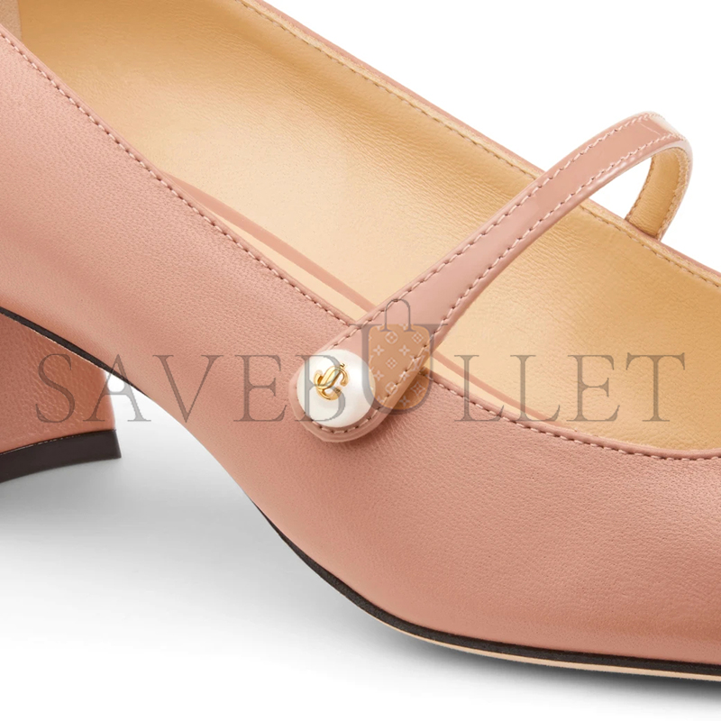 Ji*y Ch* elisa 45 ballet pink nappa and patent leather pumps elisa45ptz